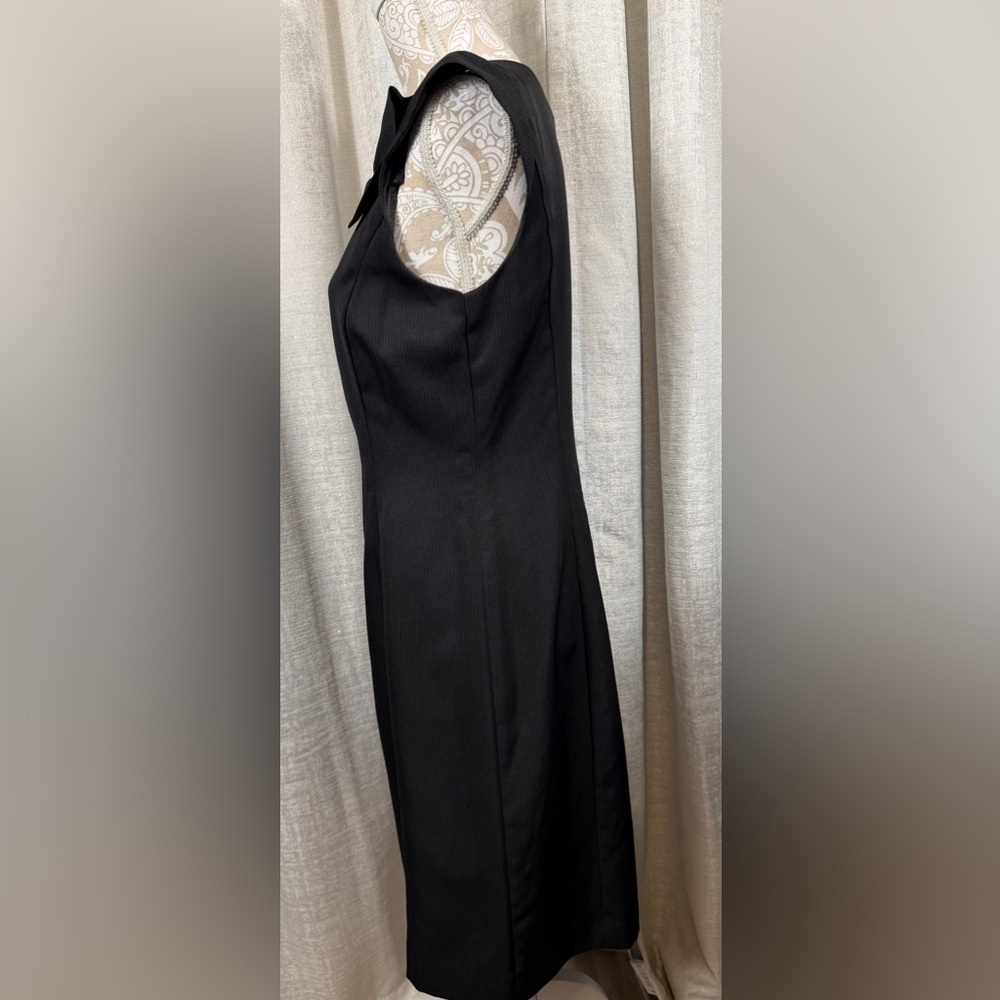 Studio I Elegant Black Midi Dress with Bow Detail - Picture 4 of 11